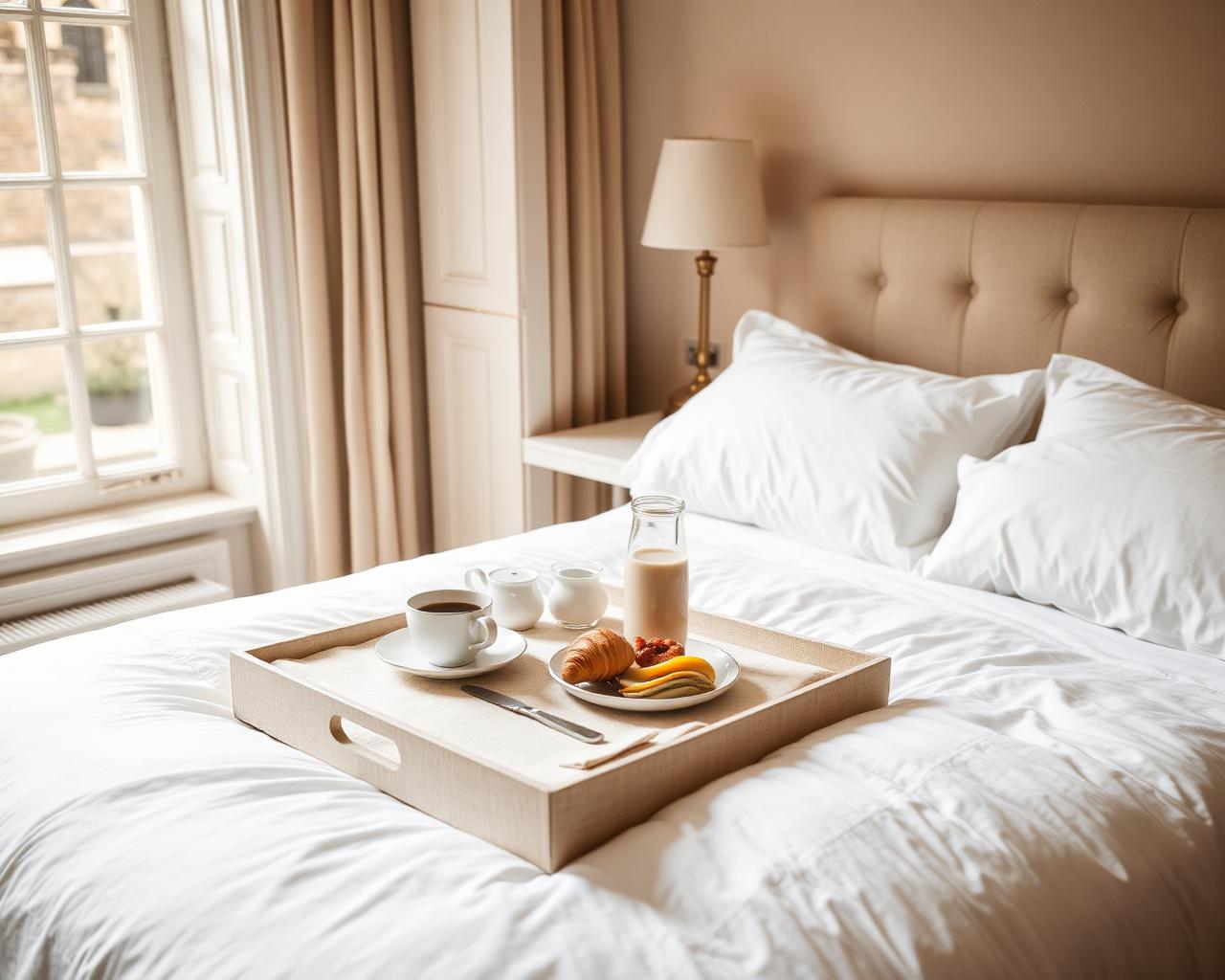 Breakfast in bed at The Maida boutique hotel